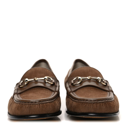 Gucci Corduroy Womens 1953 Horsebit Loafers 40 Velvety Camel 3 of 10