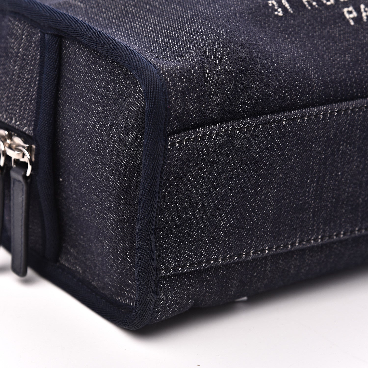 Chanel Denim Deauville Bowling Bag Dark Blue 7 of 12