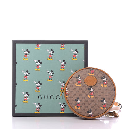 Gucci X DISNEY Mini Vintage GG Supreme Monogram Mickey Mouse Round Backpack Beige Vintage Sun Oil 11 of 11