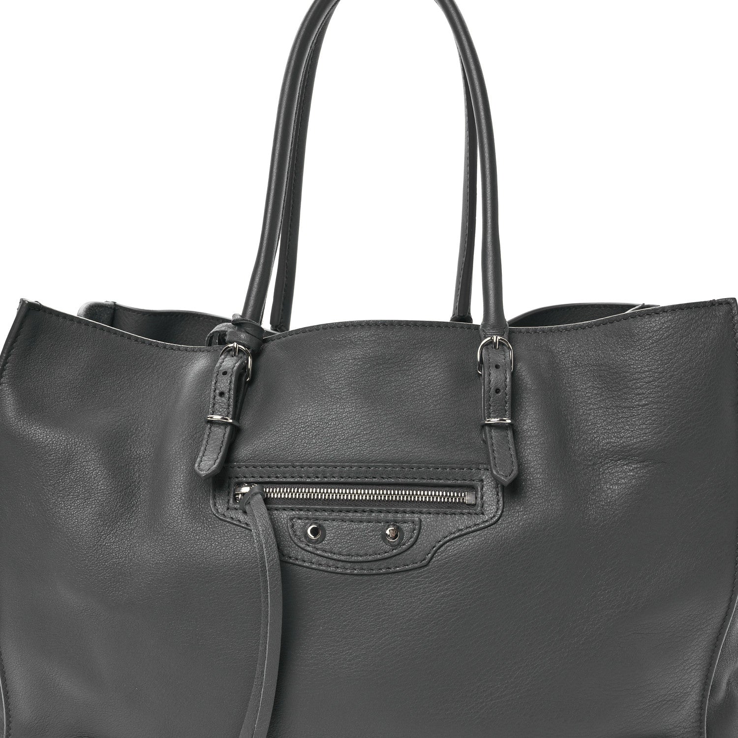 Balenciaga Veau Papier B4 Zip Around Tote Gris Fossile 10 of 12