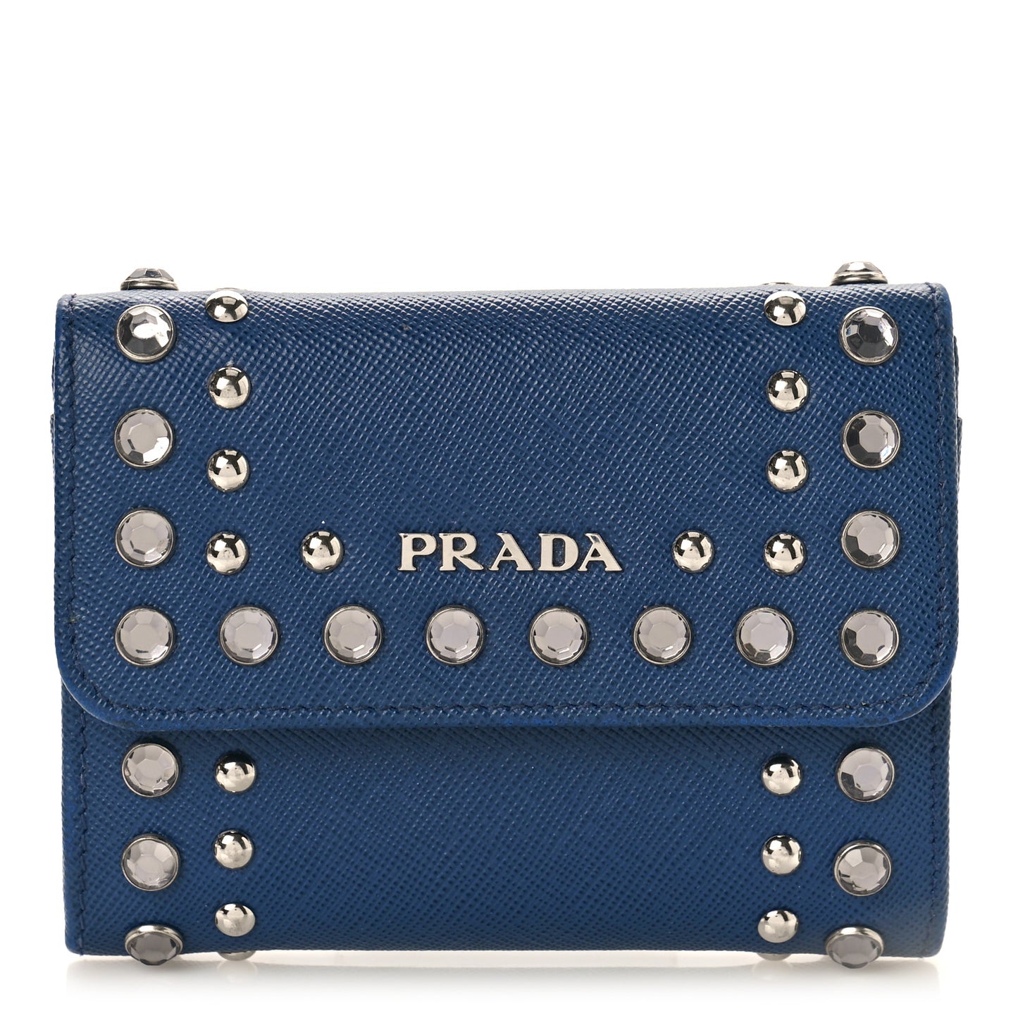 Saffiano Crystal Card Holder