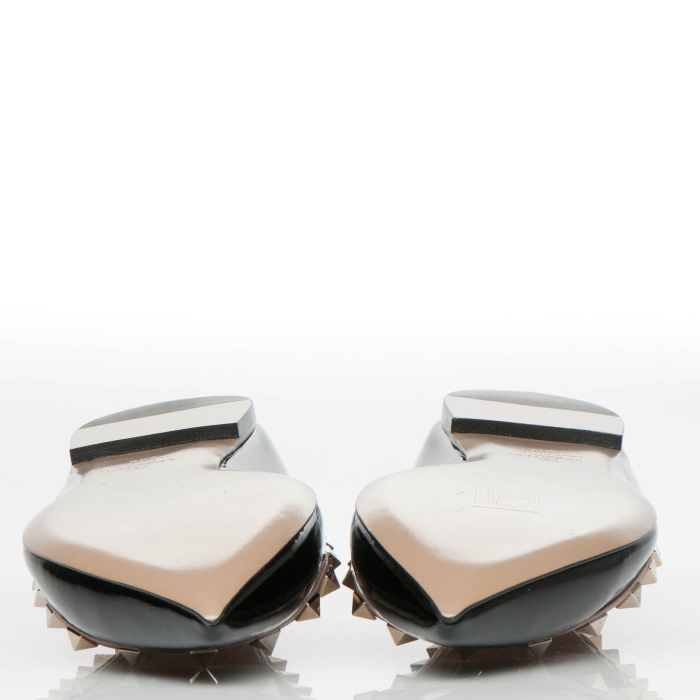 Patent Rockstud Ballerina Flats 40.5 Black Poudre