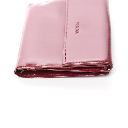 Prada Vitello French Flap Compact Wallet Cherry 9 of 11