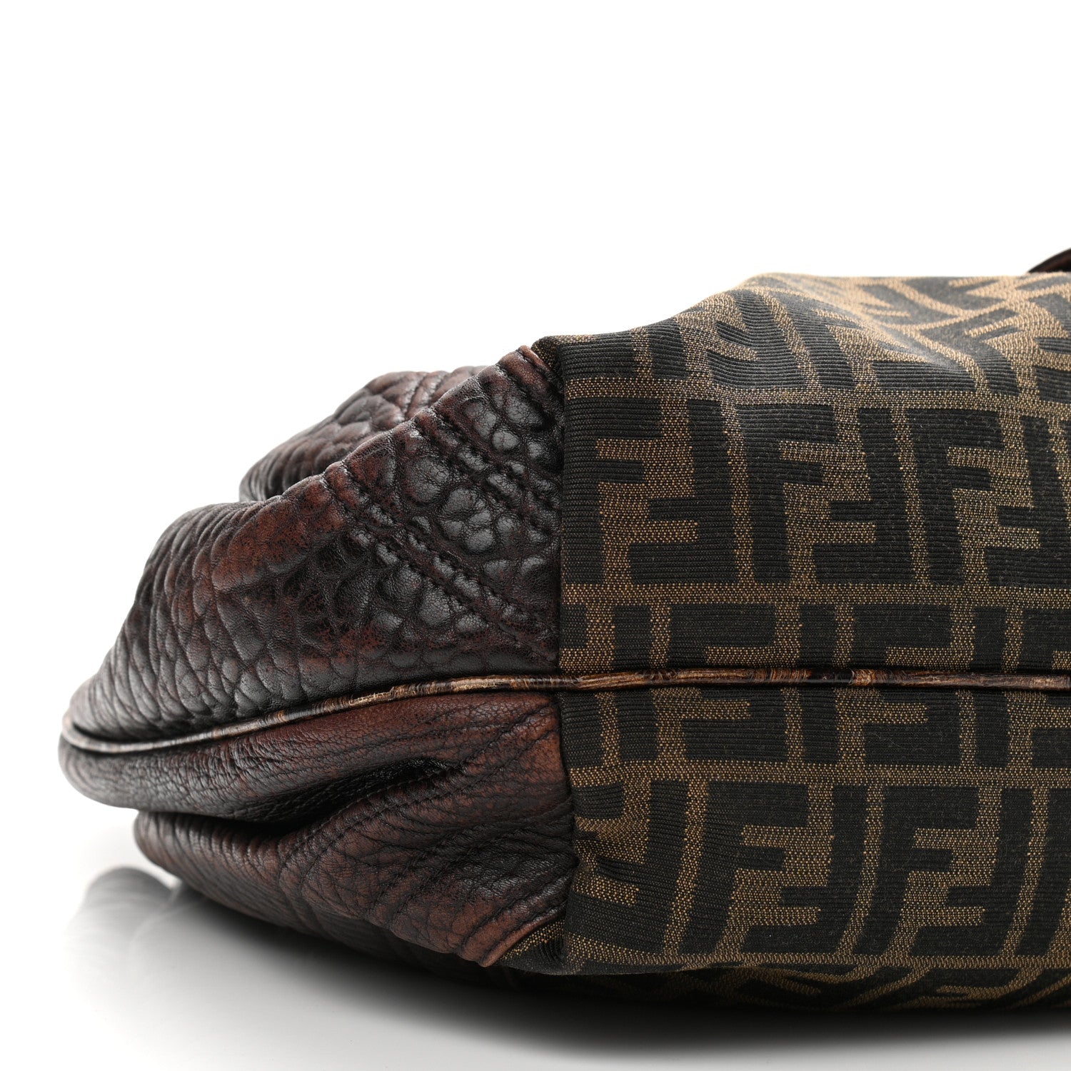 Fendi Zucca Nappa Nuvolata Vitello Tortuga Spy Tobacco Moro 10 of 15