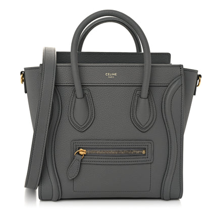 Celine Baby Drummed Calfskin Nano Luggage Kohl 1 of 11