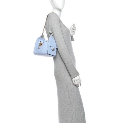 Chanel Caviar Quilted Mini Chanel 25 Handbag Light Blue 2 of 11