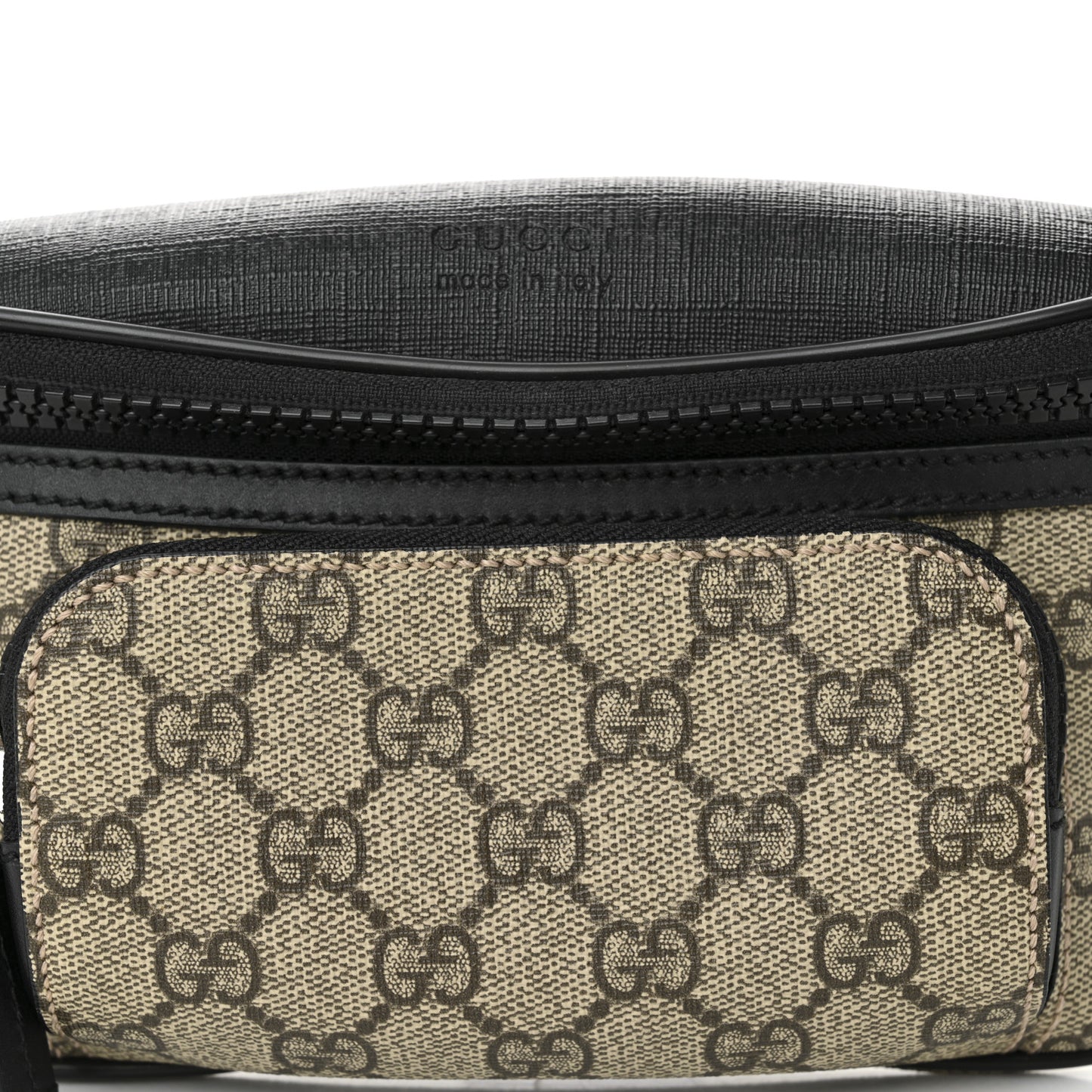 GG Supreme Monogram Belt Bag Black
