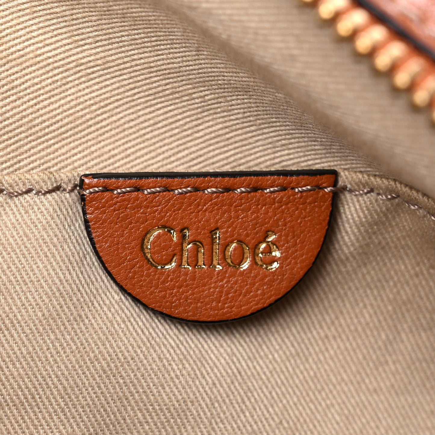 Calfskin Medium Marcie Lock Satchel Tan