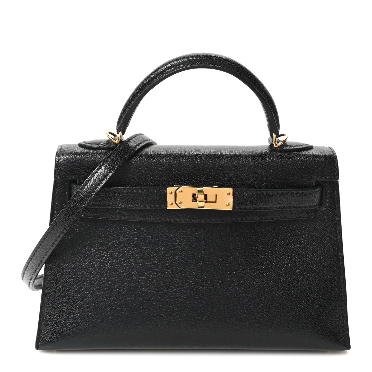 Chevre Chamkila Mini Kelly Sellier 20 Black