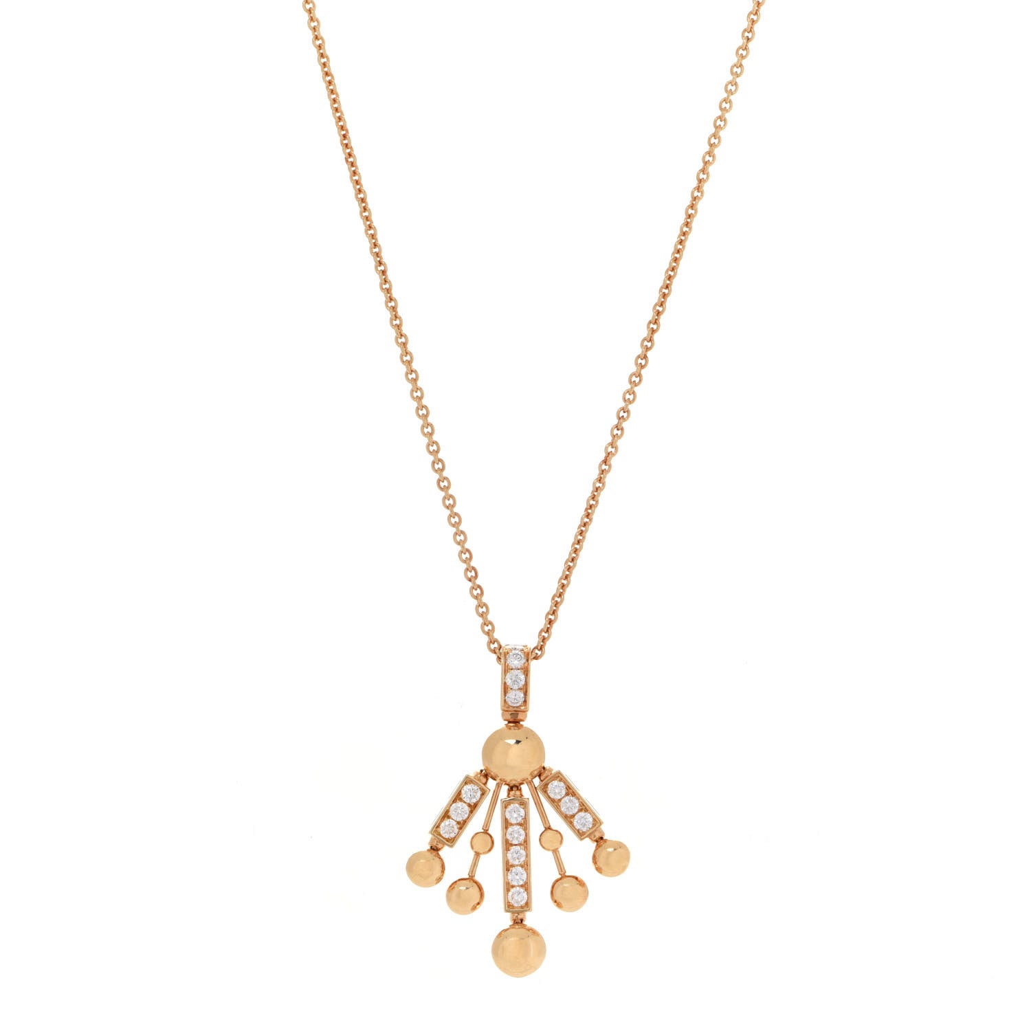 Bulgari 18K Yellow Gold Diamond Astrale Fireworks Necklace 1 of 7