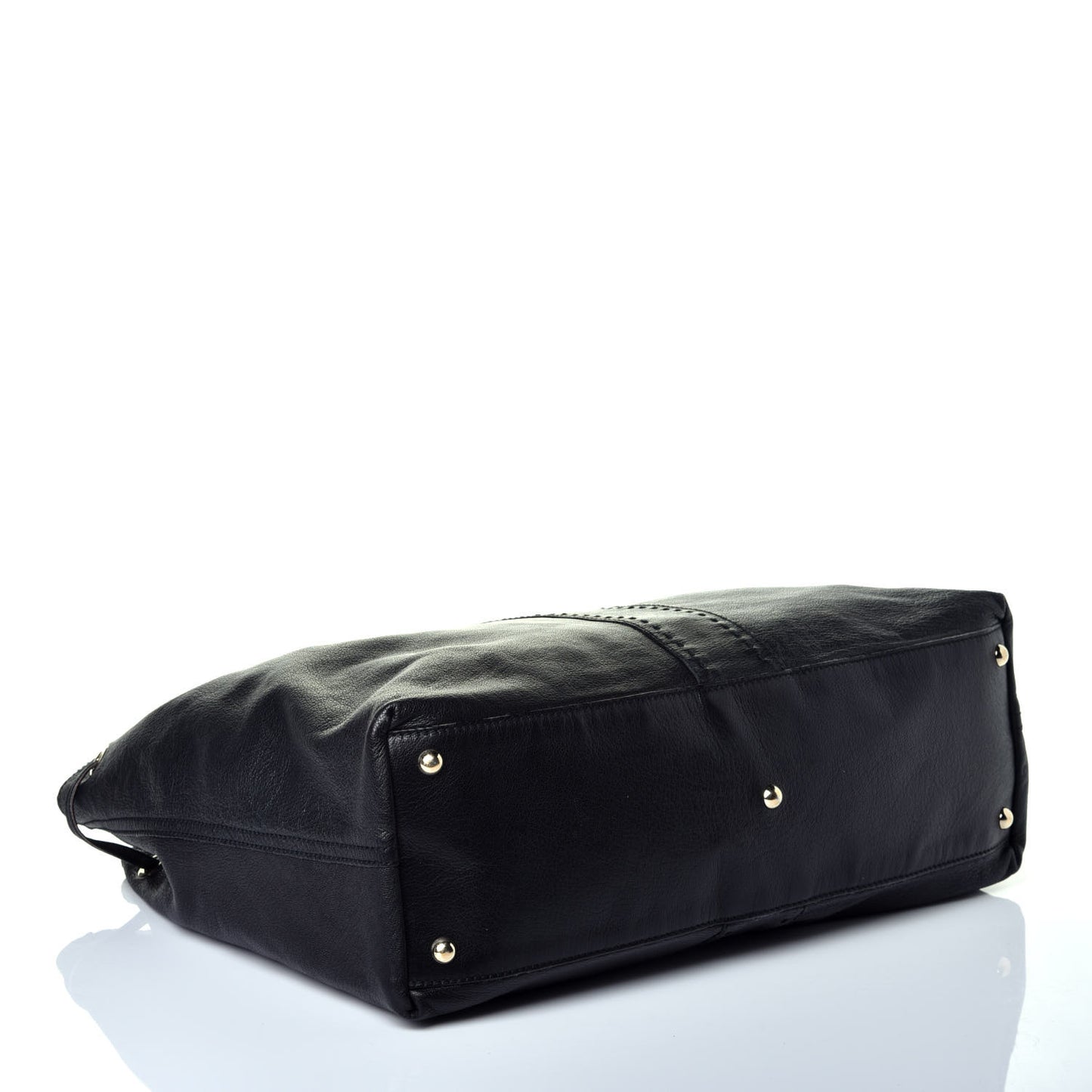 Calfskin Reversible Double Sac Y Tote Gold Black