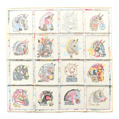 Hermes Chevaloscope Scarf 90 Nacre Vert Multicolor 1 of 4