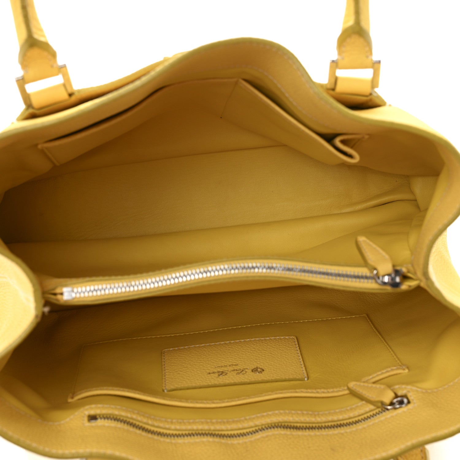 Loro Piana Grained Calfskin Bellevue Odessa Yellow 5 of 15