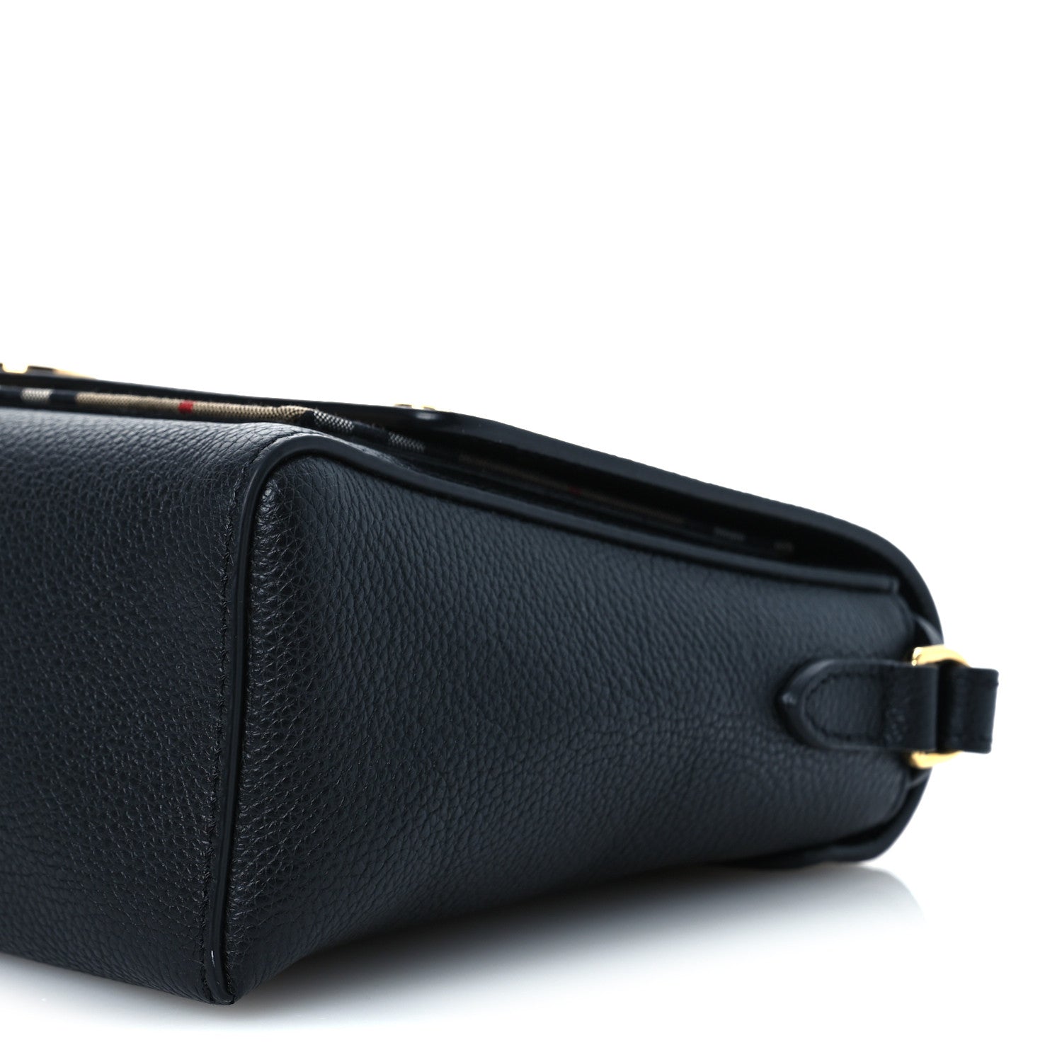 Burberry Coated Canvas Calfskin Vintage Check Medium Note Crossbody Bag Black 11 of 13