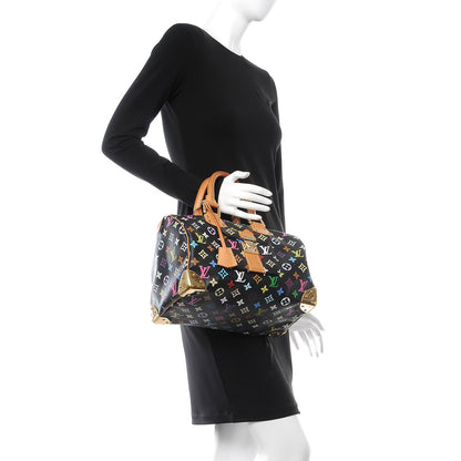 Louis Vuitton Monogram Multicolor Speedy 30 Black 2 of 7