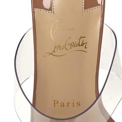 Christian Louboutin Patent PVC Just Nothing 85 Slide Sandals 37.5 Nude 7 of 7