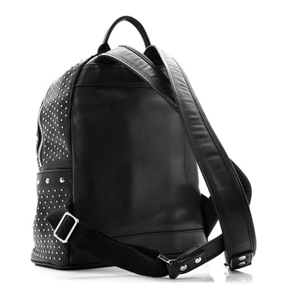 MCM Calfskin Studded Small Stark Backpack Black 3 of 9