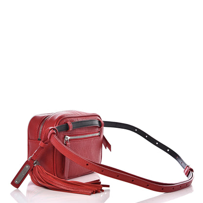 Saint Laurent Lambskin Monogram Lou Belt Bag Red 2 of 9