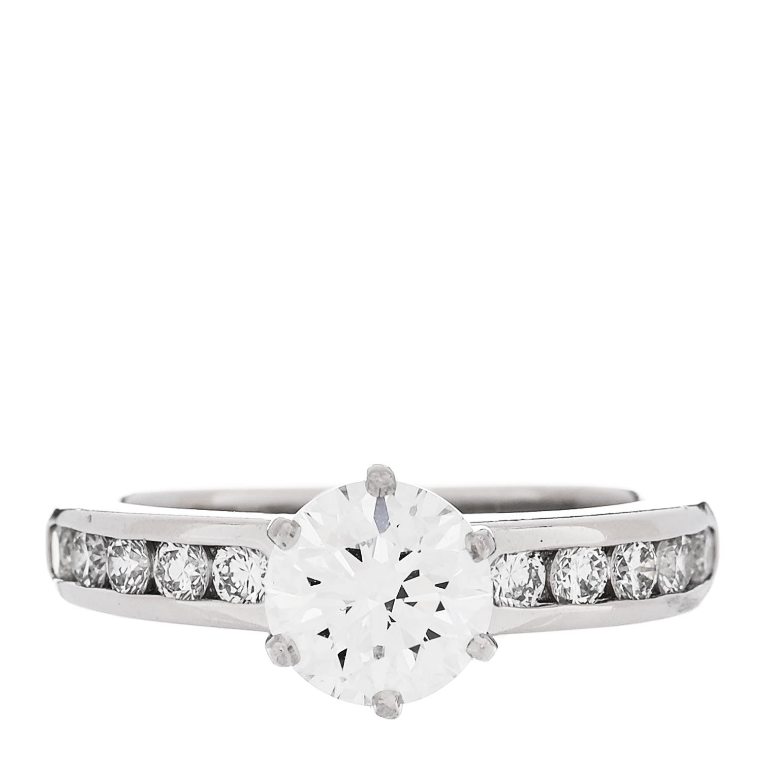 Tiffany Platinum Diamond .99ct Channel-Set Engagement Ring 47 4.25 1 of 6
