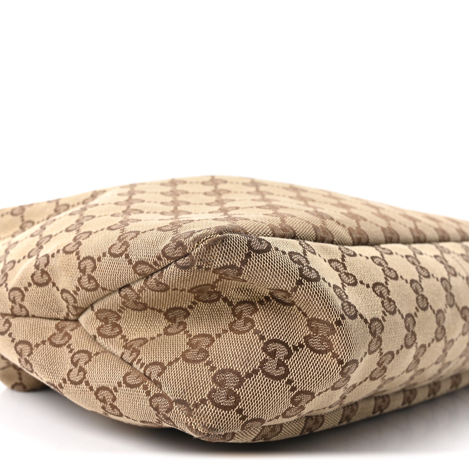 Gucci Monogram Medium Horsebit Chain Hobo Off White 9 of 10
