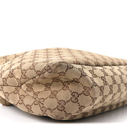 Gucci Monogram Medium Horsebit Chain Hobo Off White 9 of 10