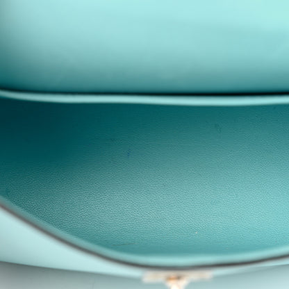 Hermes Epsom Mini Kelly Sellier 20 Bleu Zephyr 11 of 11