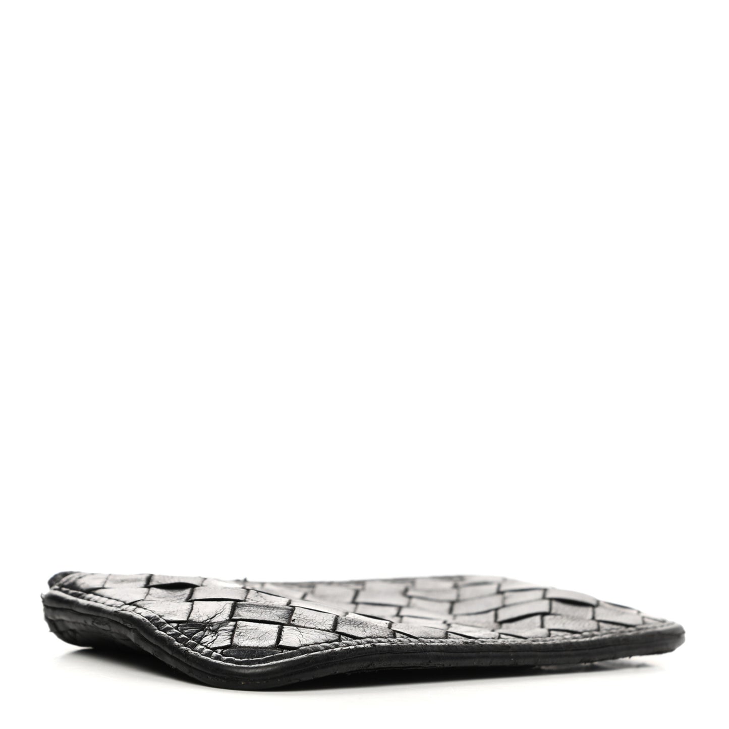 Nappa Intrecciato Zip Around Coin Purse Black