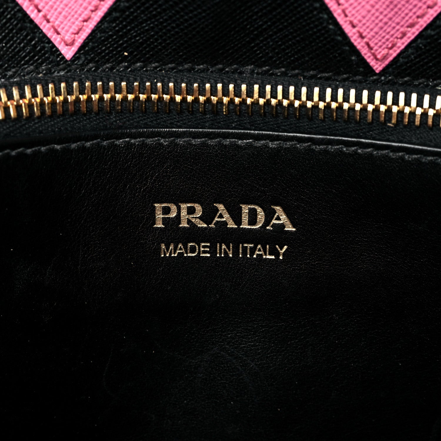 Prada Saffiano City Calfskin Greche Paradigme Bag Black Begonia 5 of 8