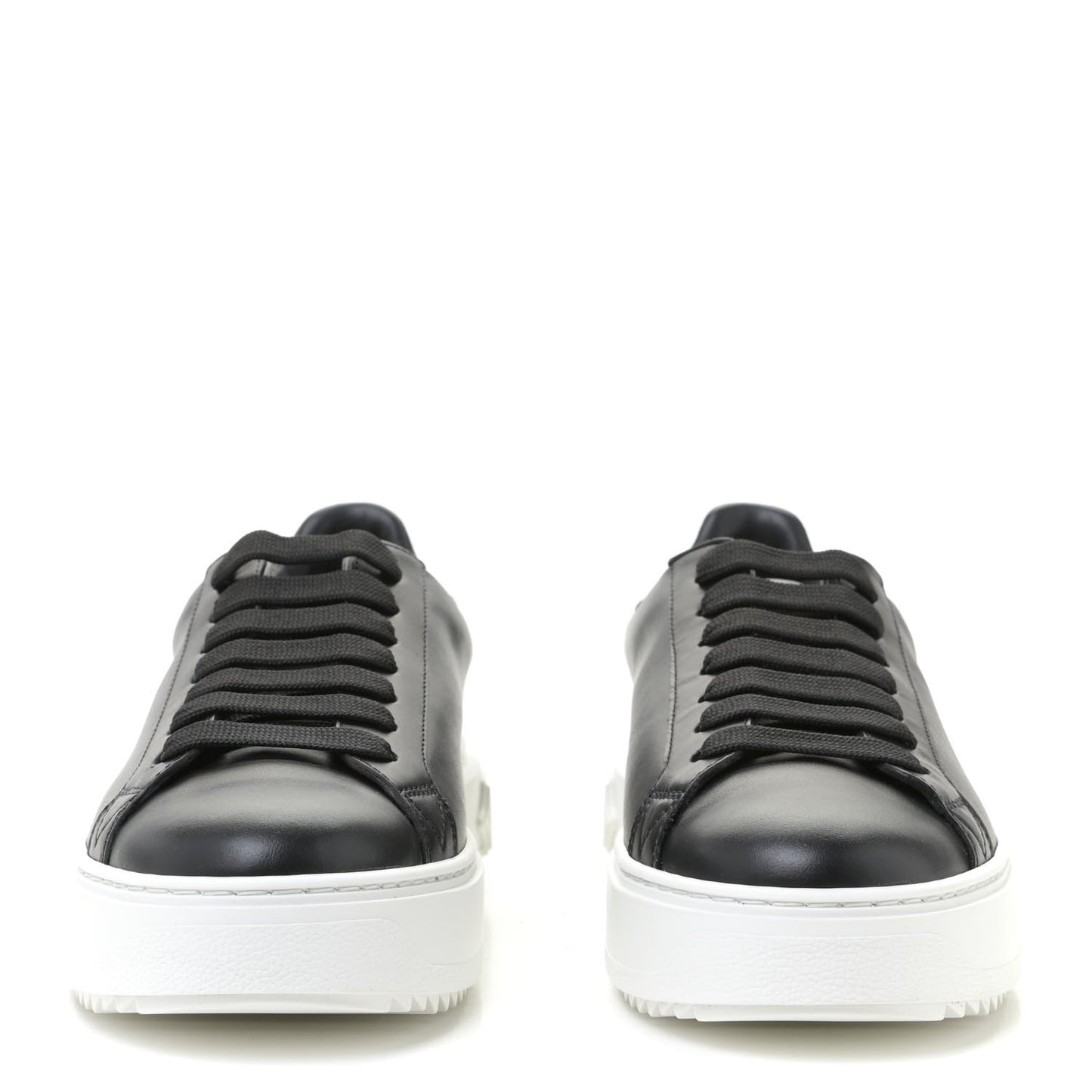 Calfskin Time Out Sneakers 37.5 Black