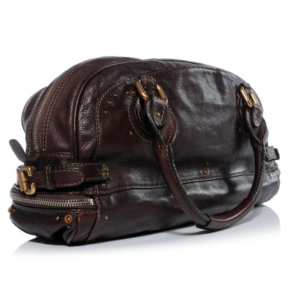 Chloe Leather Paddington Double Zipped Bowler Brown 3 of 8