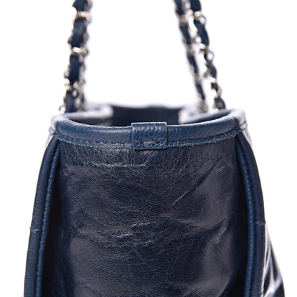 Chanel Glazed Calfskin Small Deauville Tote Blue 19 of 26