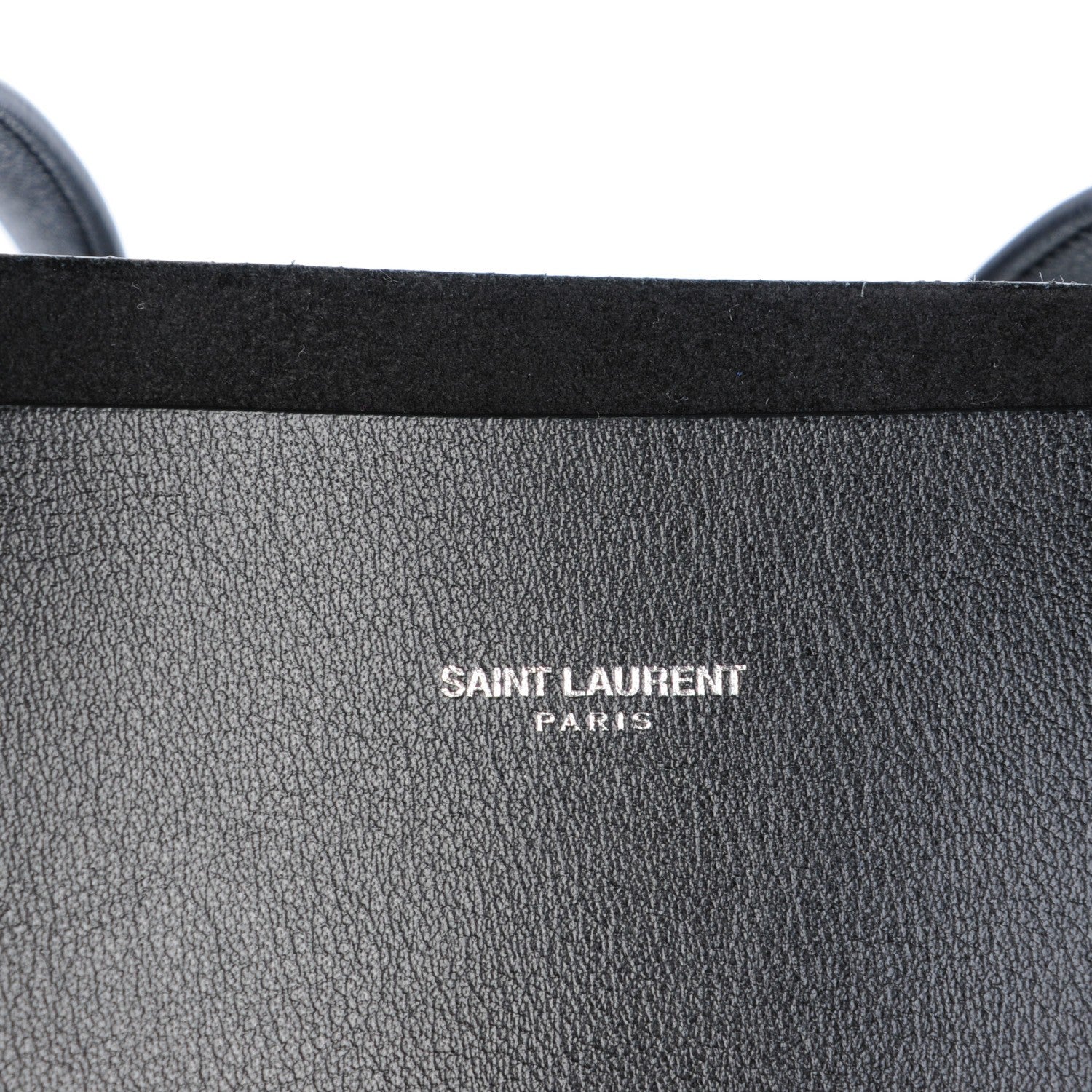 Saint Laurent Calfskin Shopping Tote Bag Black 6 of 8