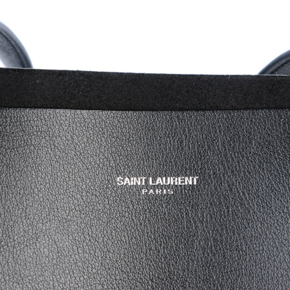 Saint Laurent Calfskin Shopping Tote Bag Black 6 of 8