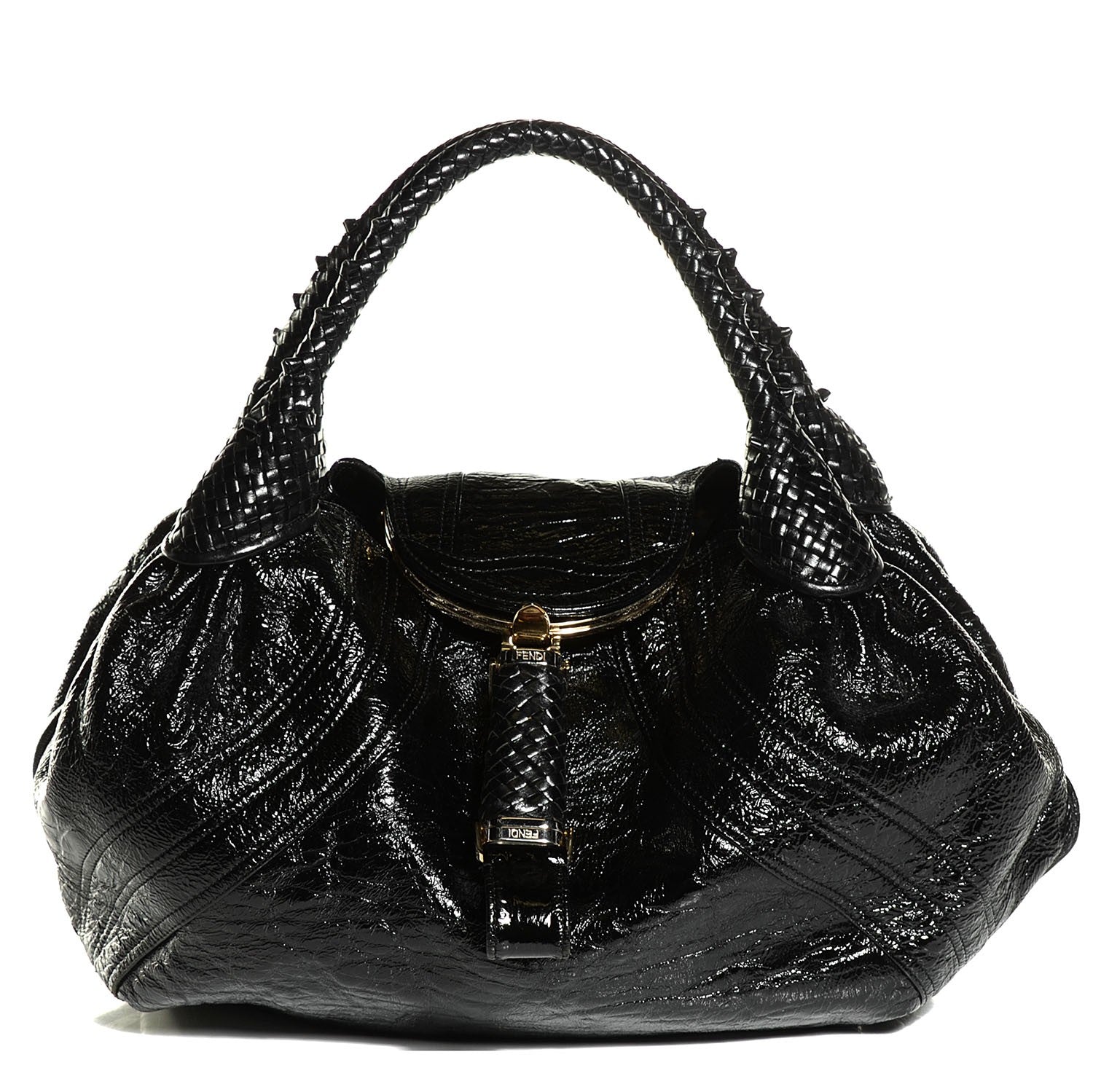 Fendi Patent Crispe Spy Nero Black 1 of 9
