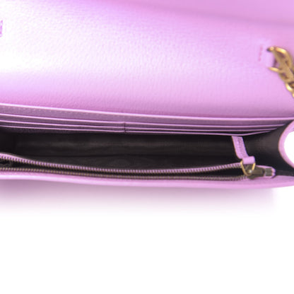 Gucci Calfskin Marquise Crystals Mini GG Chain Wallet Malva 5 of 12