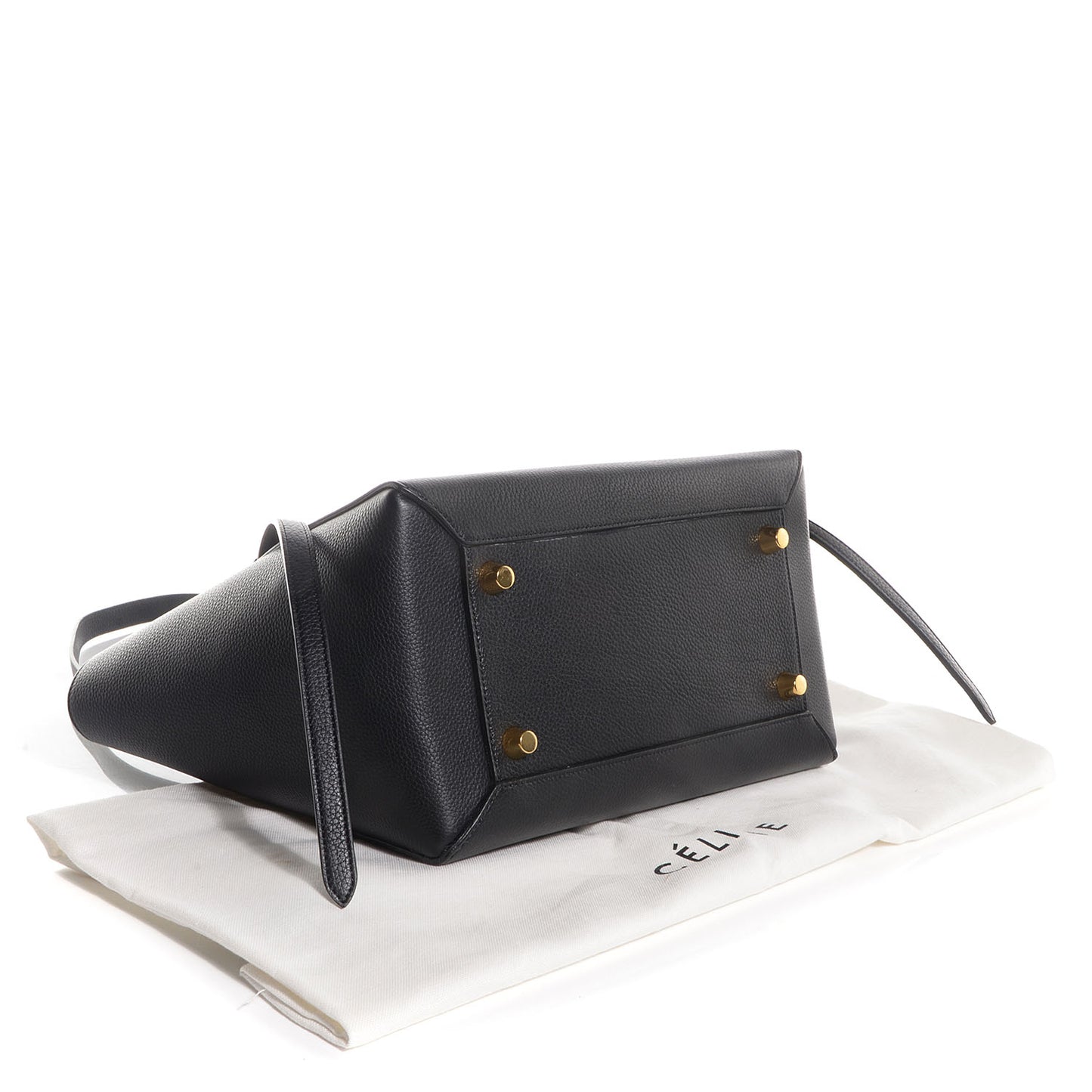 Drummed Calfskin Mini Belt Bag Black