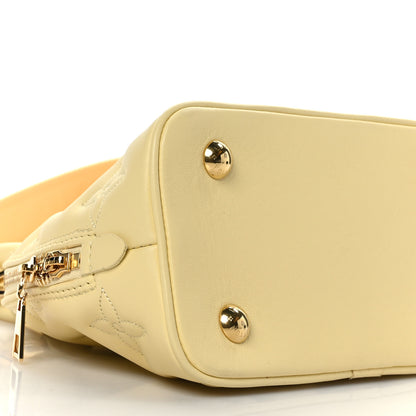 Louis Vuitton Calfskin Bubblegram Alma BB Banana 7 of 8