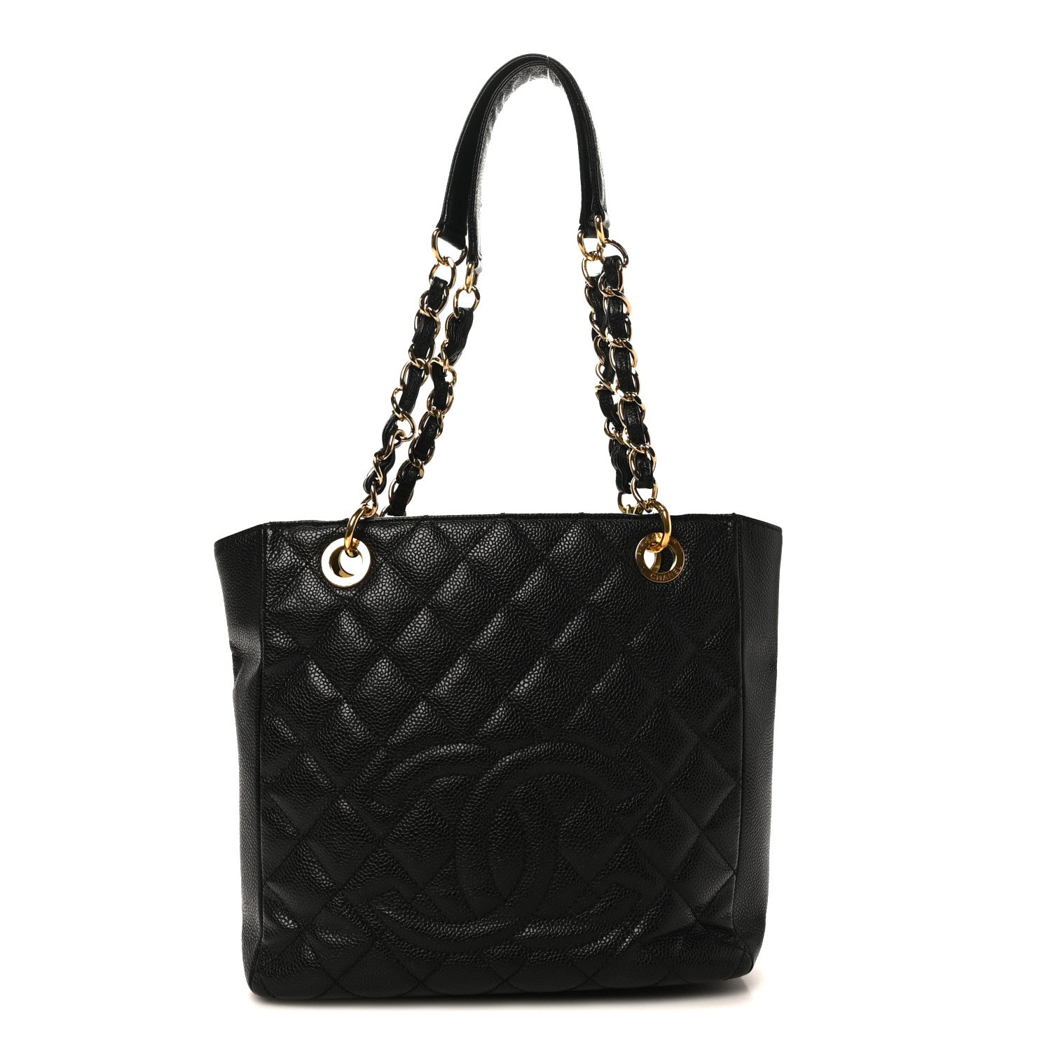Chanel Caviar Quilted Petit Shopping Tote PST Black 1 of 10