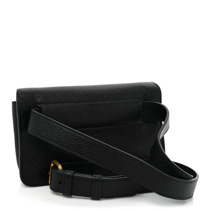 Gucci Pebbled Calfskin Soho Flap Belt Bag Black 3 of 12