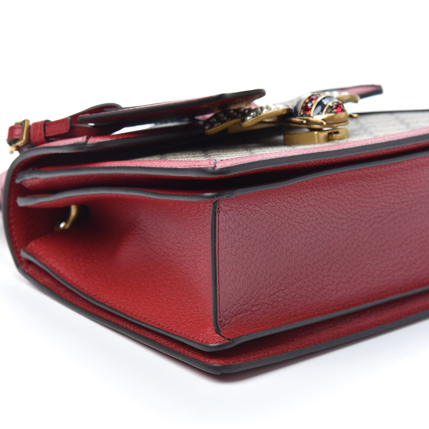 GG Supreme Monogram Small Queen Margaret Top Handle Bag Red