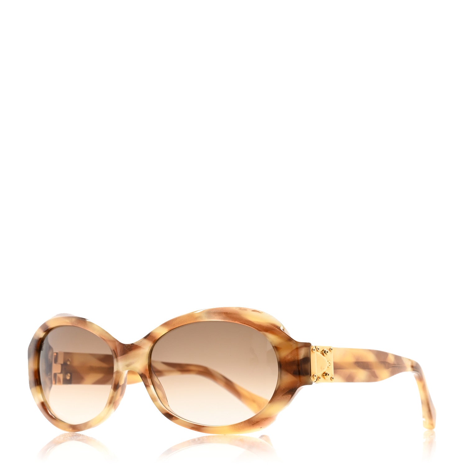 Louis Vuitton Soupcon Rond Sunglasses Z0148W Gold Tortoise 1 of 9