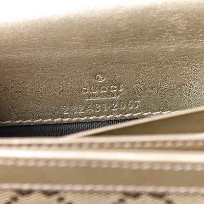 Gucci Monogram Margaux Calfskin Sukey Continental Wallet Beige Ebony Golden Beige 6 of 15