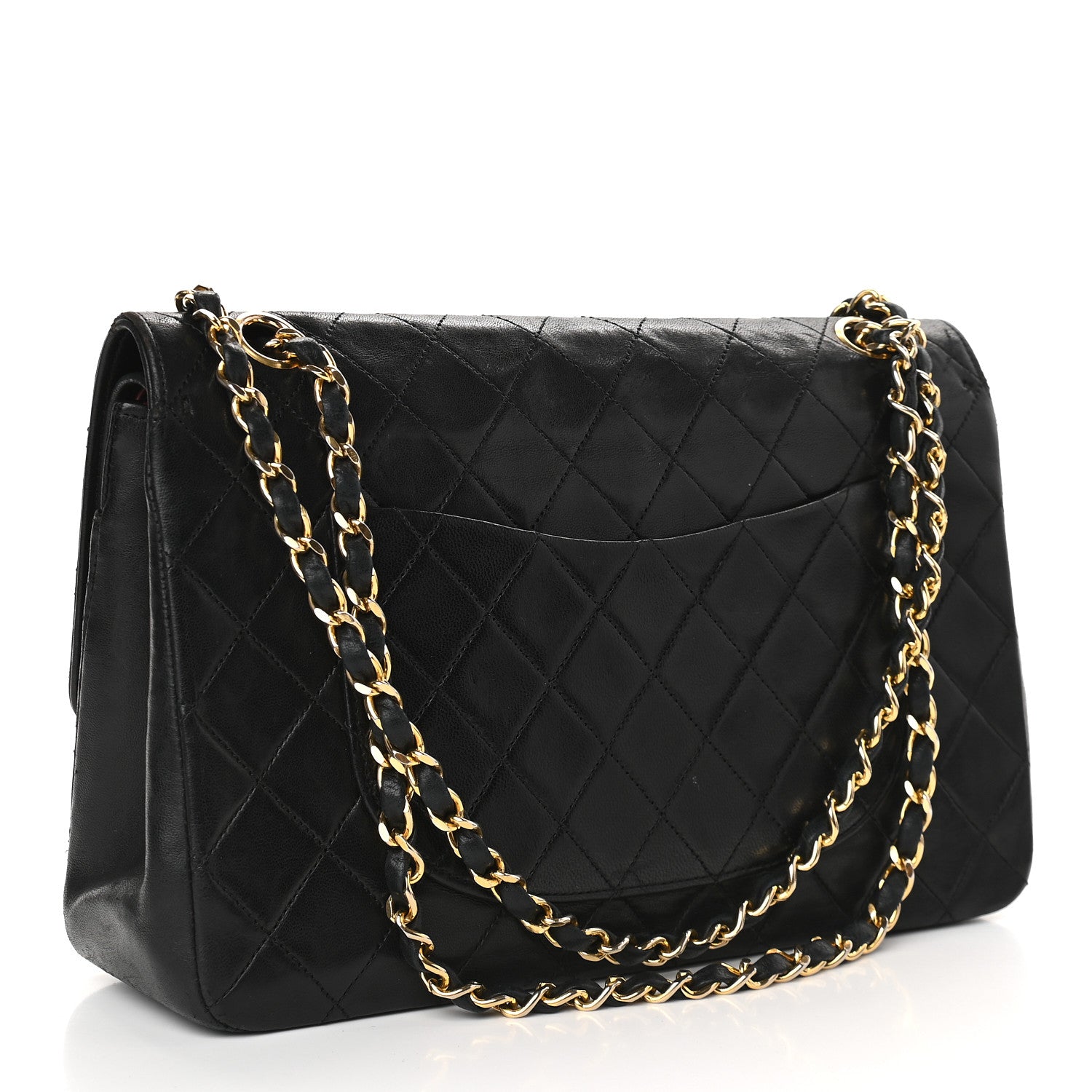 Chanel Lambskin Quilted Medium Double Flap Black 3 of 12