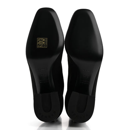 Hermes Knit Calfskin Volver 60 Ankle Boots 37.5 Black 5 of 8