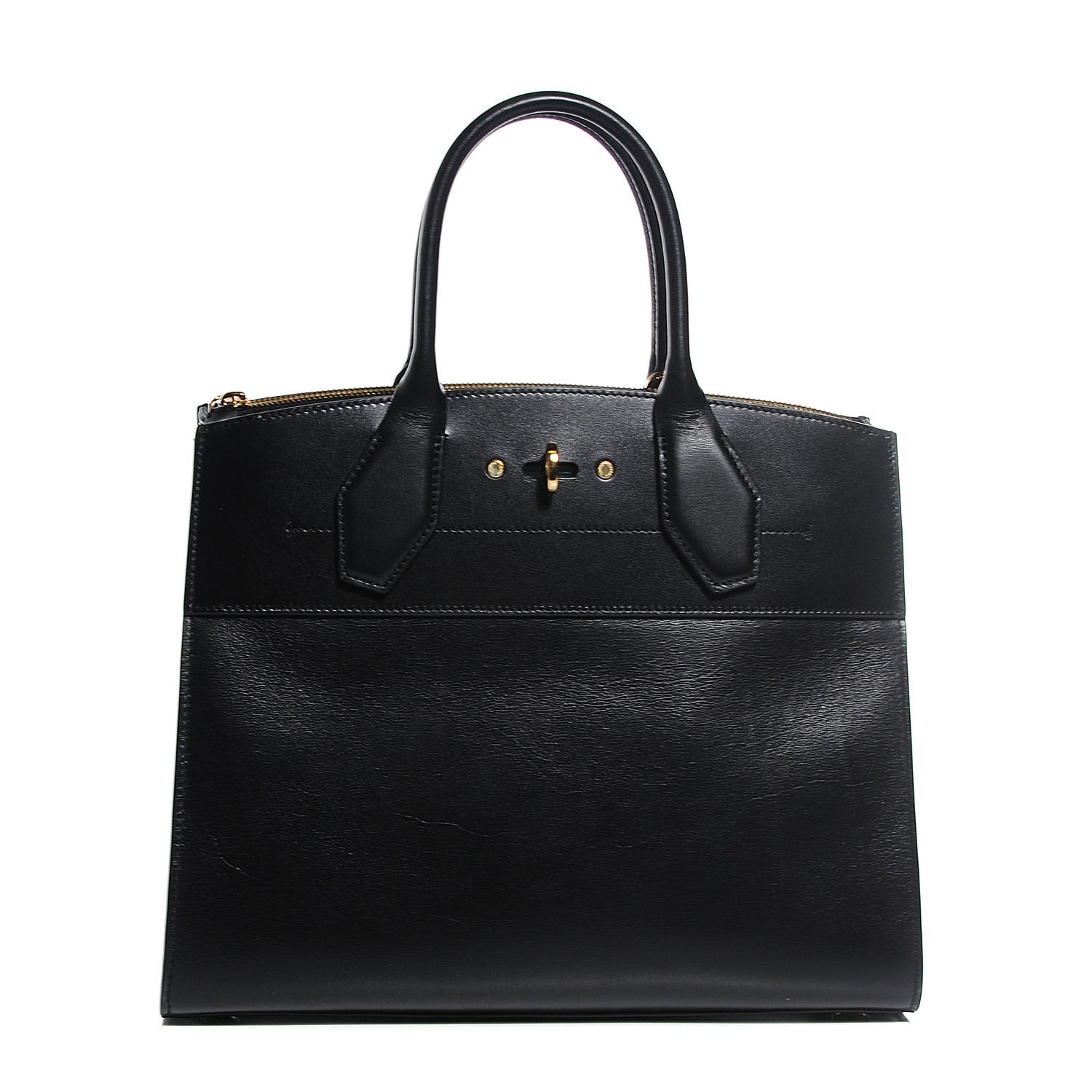 Louis Vuitton Calfskin City Steamer MM Black 1 of 7