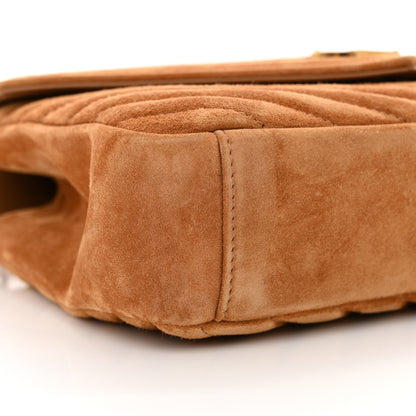 Saint Laurent Suede Matelasse Chevron Monogram Medium College Bag Cinnamon 9 of 12