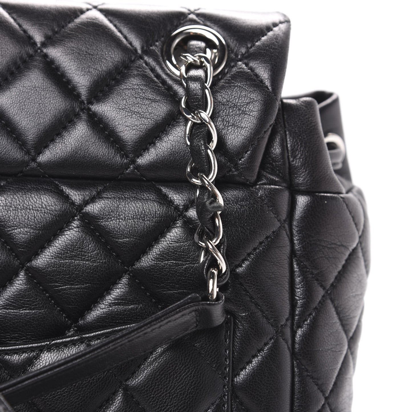 Calfskin Quilted Small Urban Spirit Backpack Black