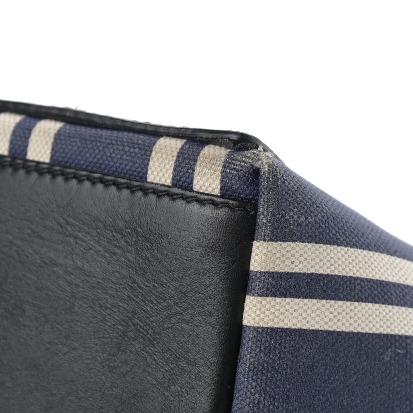 Canvas Striped S Navy Cabas Navy