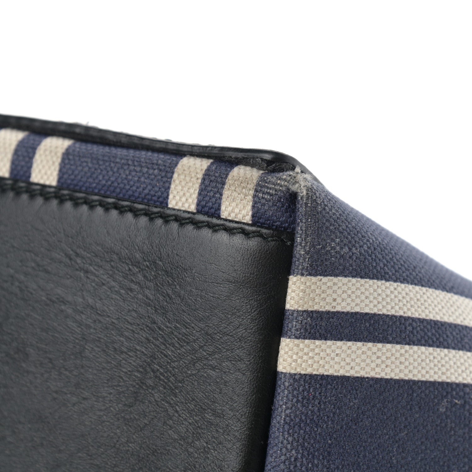 Balenciaga Canvas Striped S Navy Cabas Navy 10 of 17