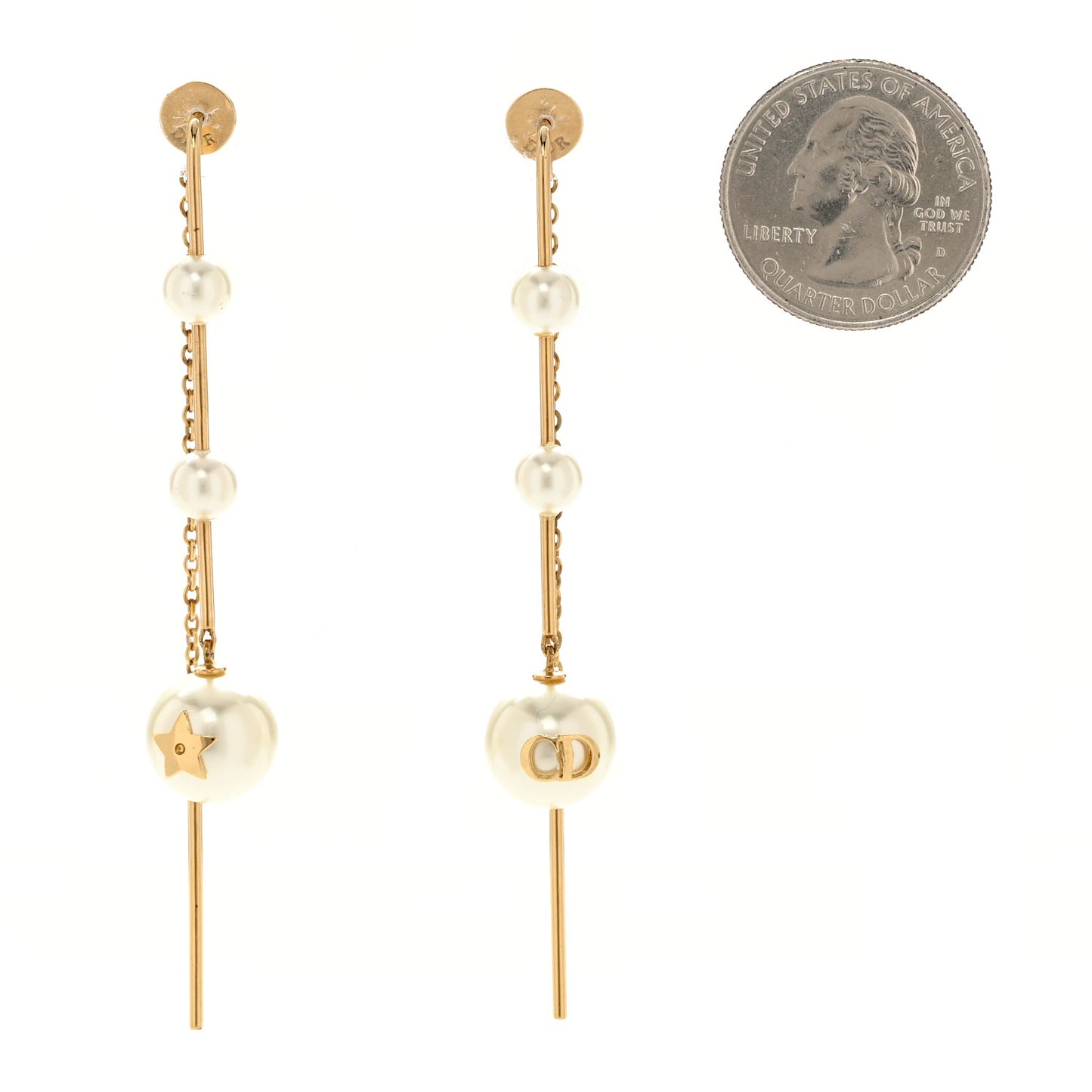Pearl Drop Earrings Gold